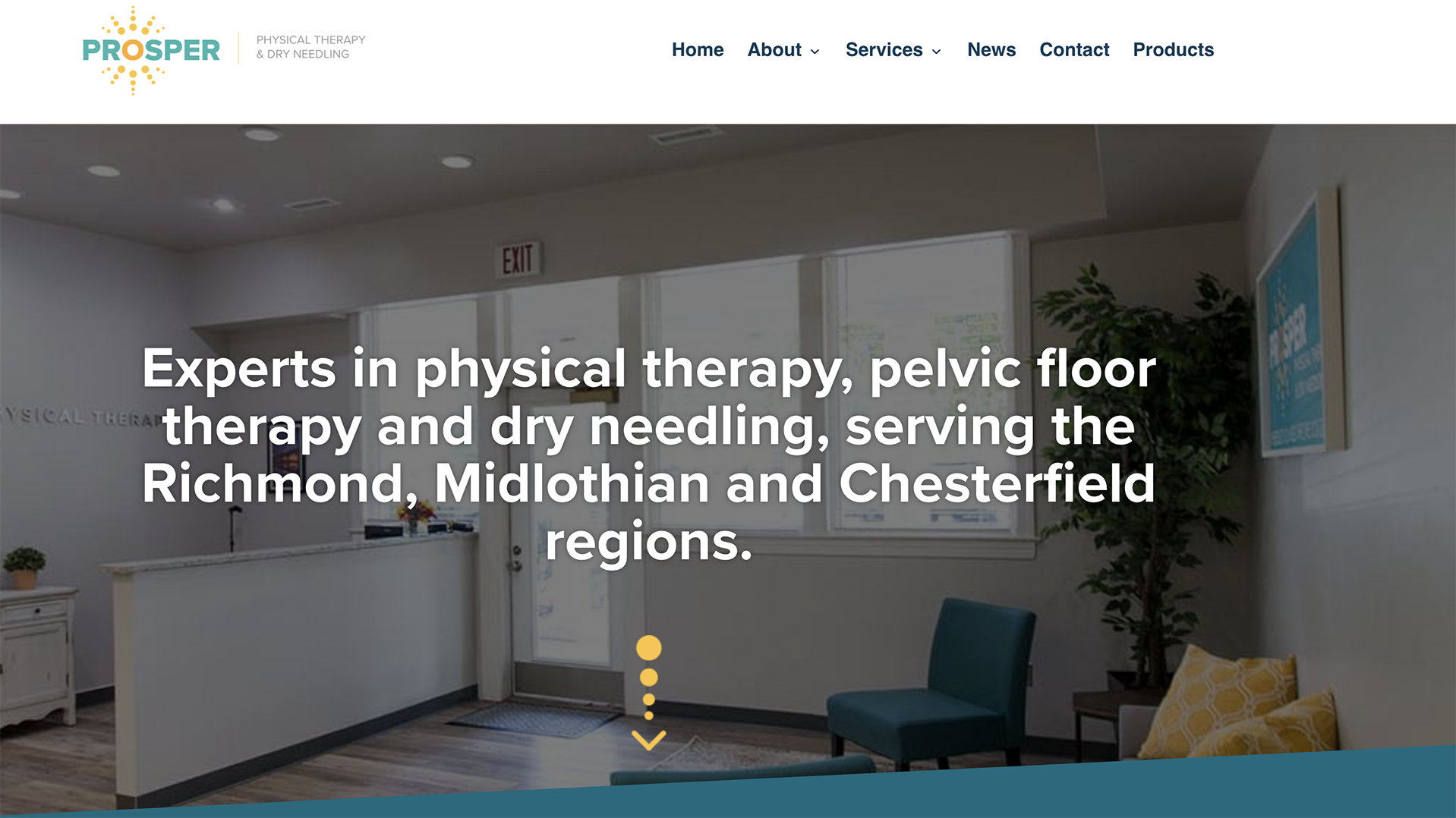 Prosper Physical Therapy website